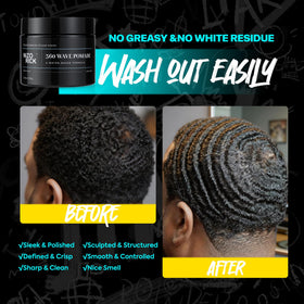NIZORICK used while brushing waves, showing strong hold and defined pattern