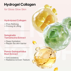 NLQ model applying hydrogel mask demonstrating comfortable overnight wear