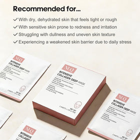 NLQ mask placed on nightstand suggesting overnight hydration routine benefit