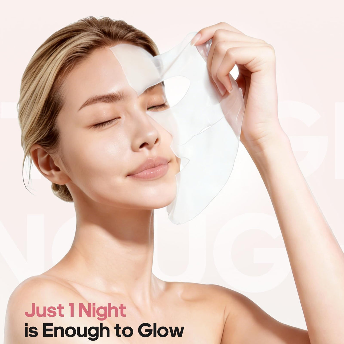 NLQ compact travel pouch with masks illustrating easy travel skincare solution