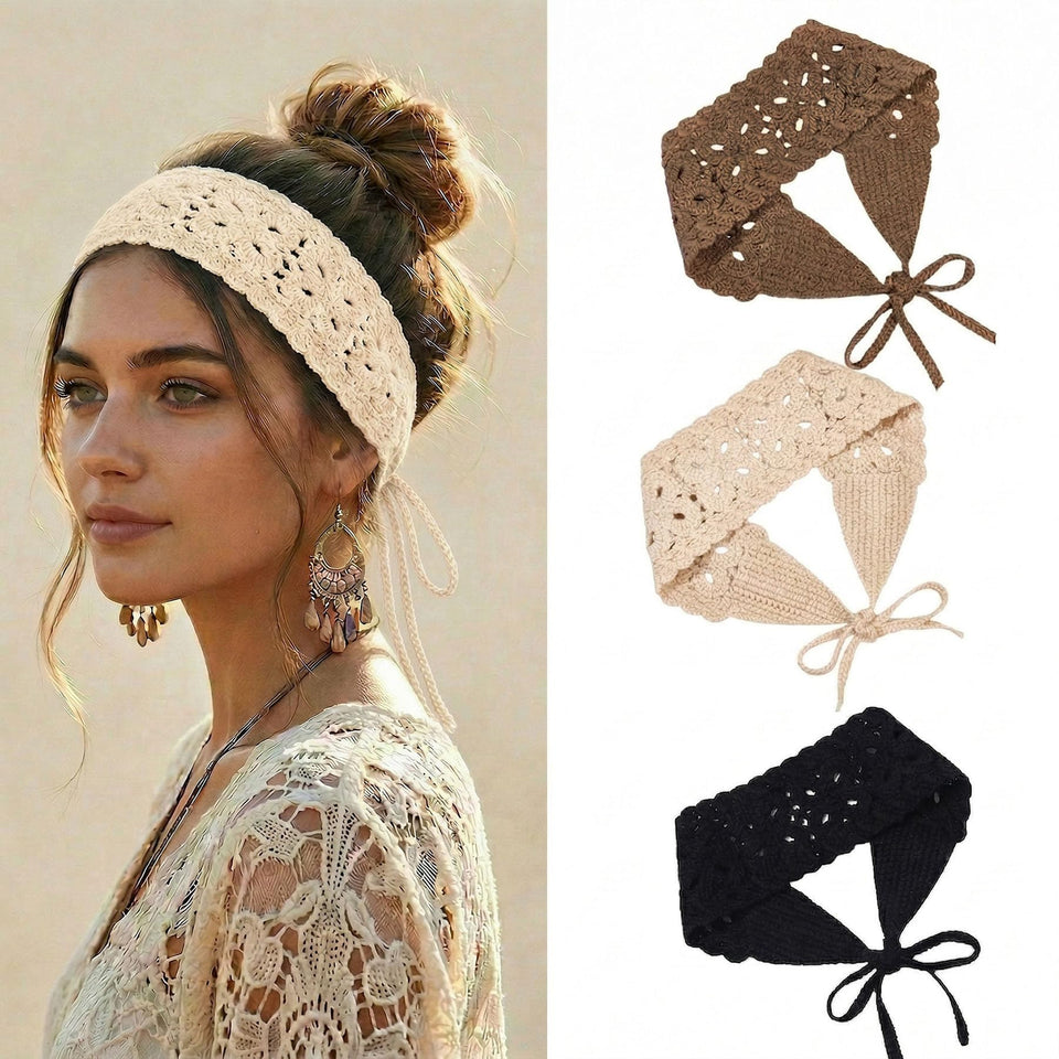 NNCEVM front view of three headbands showing color options and compact pack benefit