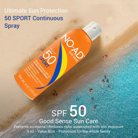 NO-AD spray in action on arm for fast, even outdoor application