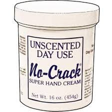 No Crack cream being applied to hands demonstrating soothing relief and protection