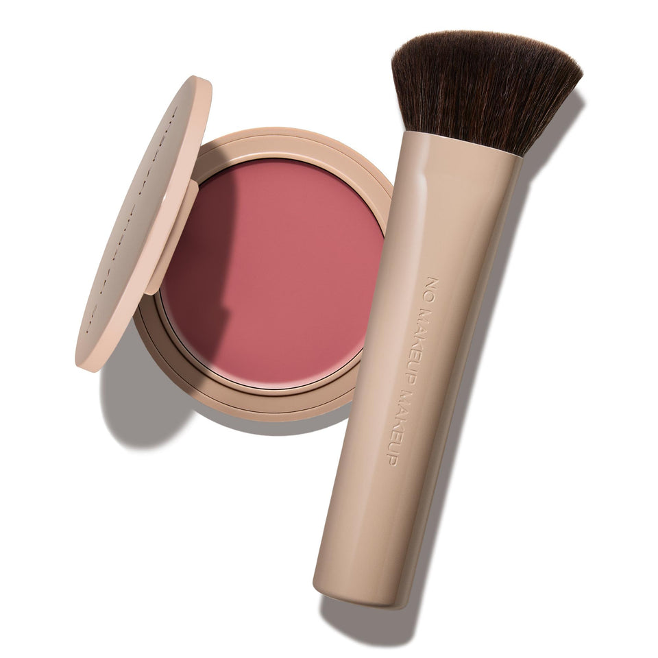 No Makeup Makeup front packaging showing duo and brush for easy travel