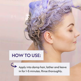 No nothing being applied to wet hair demonstrating toning in-shower