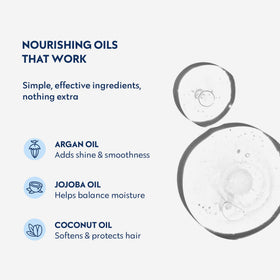 No nothing applied to dry ends in lifestyle scene for instant smoothing benefit