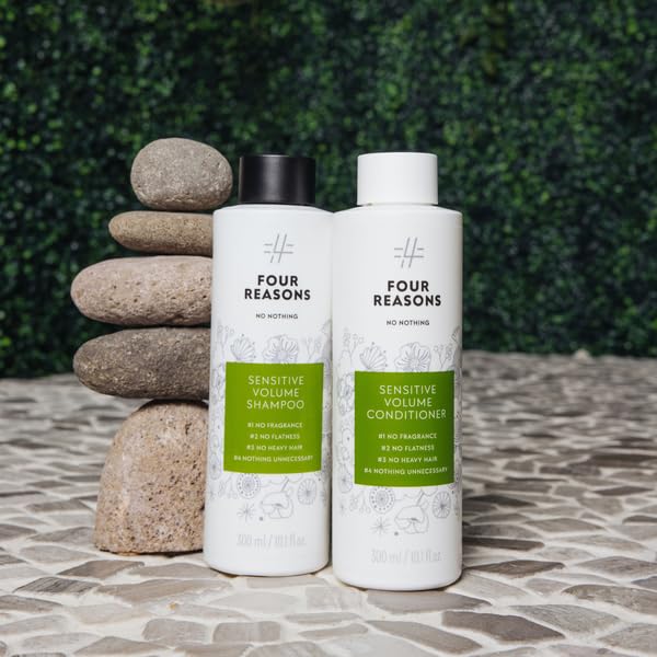 No Nothing conditioner paired with matching volume shampoo for fuller hair routine