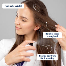 No Nothing spray mist in use locking hairstyle for all-day hold