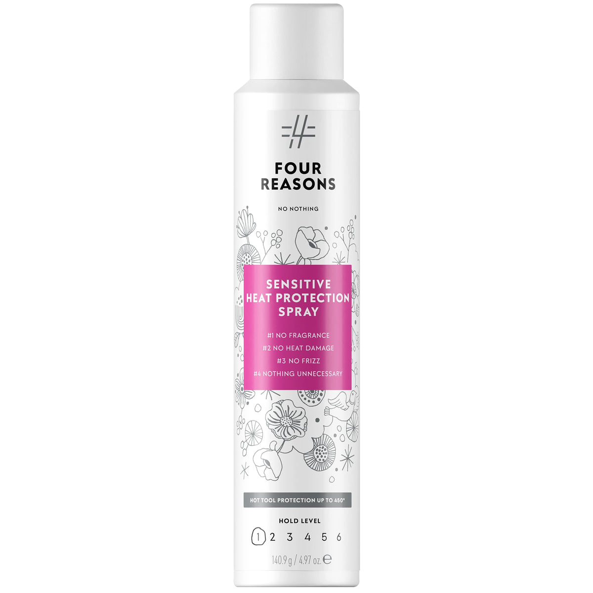 No Nothing front aerosol can showing clean minimalist packaging and product benefit