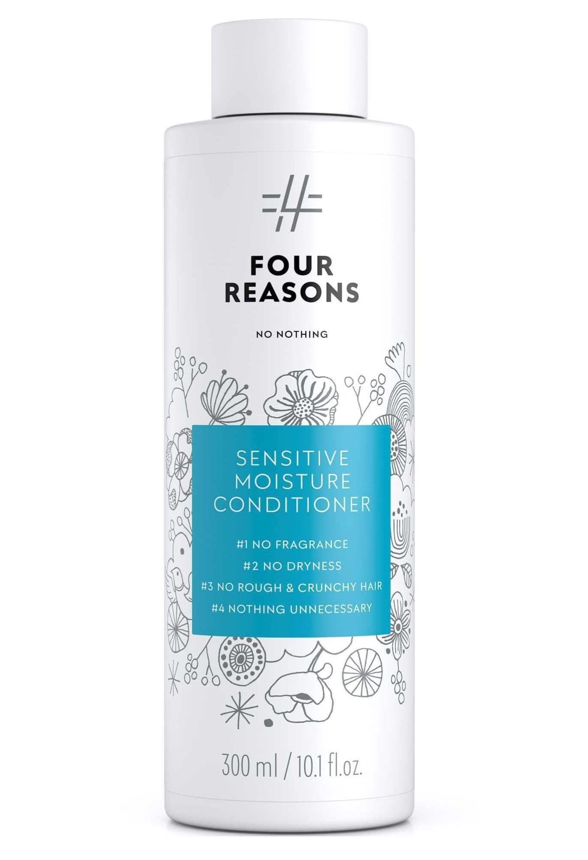 No Nothing front bottle view showing clean fragrance-free packaging and gentle formula benefit