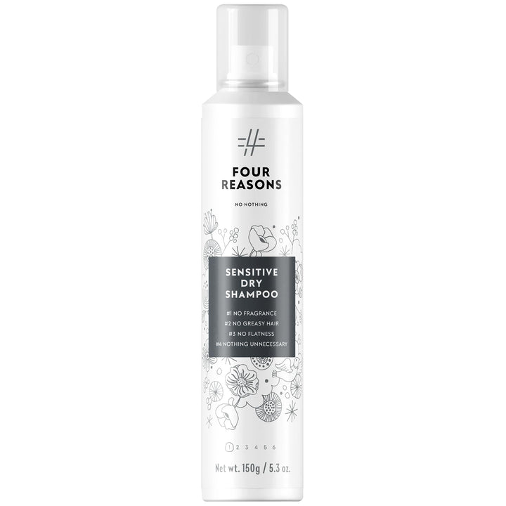 No nothing front packaging showing the unscented dry shampoo and benefit of clear finish