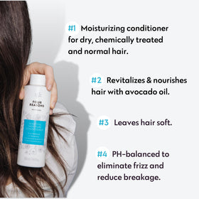 No Nothing conditioner dispensed from pump showing silky lightweight texture for easy application