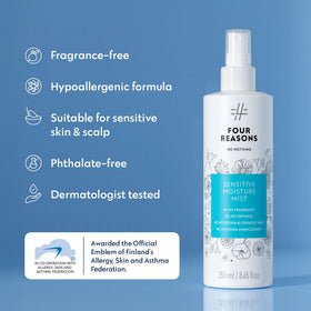 No nothing bottle held in hand to show 8.5 fl oz scale, highlighting travel-ready size