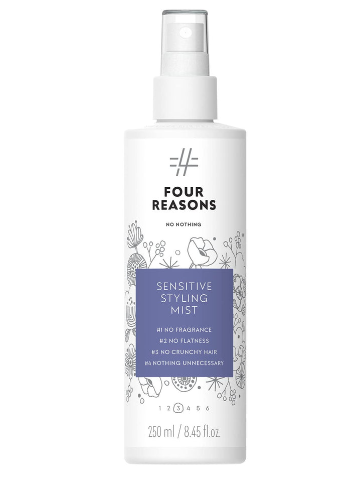 No nothing front packaging showing clean, fragrance-free styling mist benefits