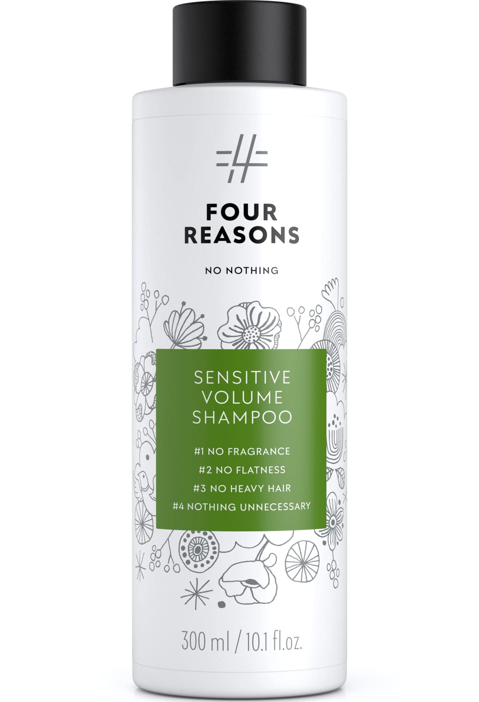 No nothing front bottle image showing clean volumizing shampoo benefits