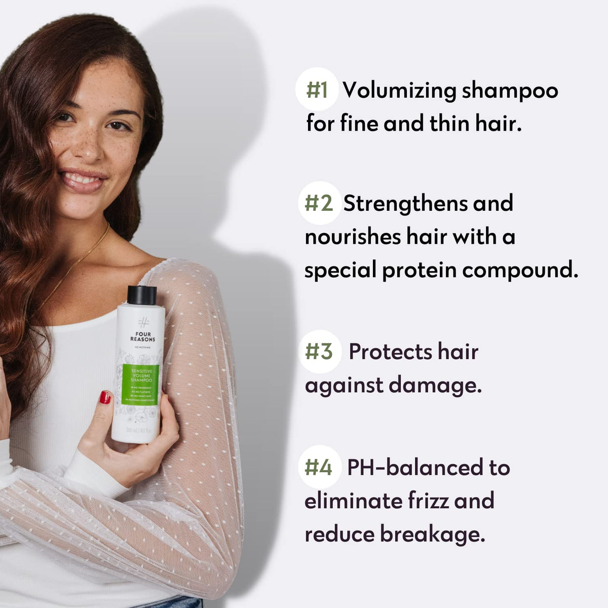No nothing shampoo texture close-up showing lightweight lather and gentle cleanse