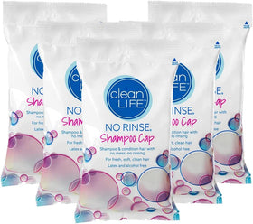 No-Rinse Cleanlife front packaging showing five caps and benefits