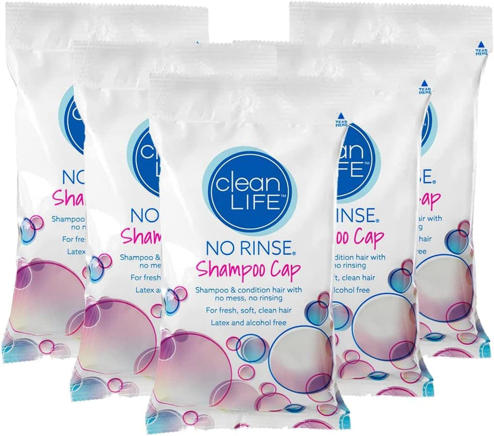 No-Rinse Cleanlife front packaging showing five caps and benefits