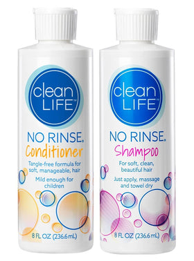 No-Rinse front packaging showing bottles and labels, highlighting convenience