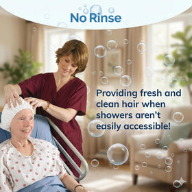 No-Rinse label and ingredients view showing hypoallergenic, latex-free benefit