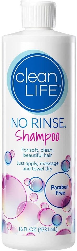 No-Rinse shampoo packed in a camping bag illustrating convenience outdoors