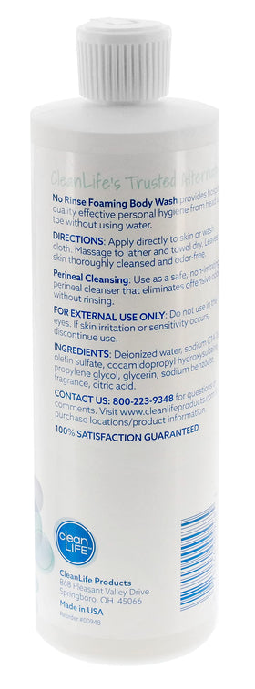 No-Rinse refill pouring into foaming dispenser for easy transfer