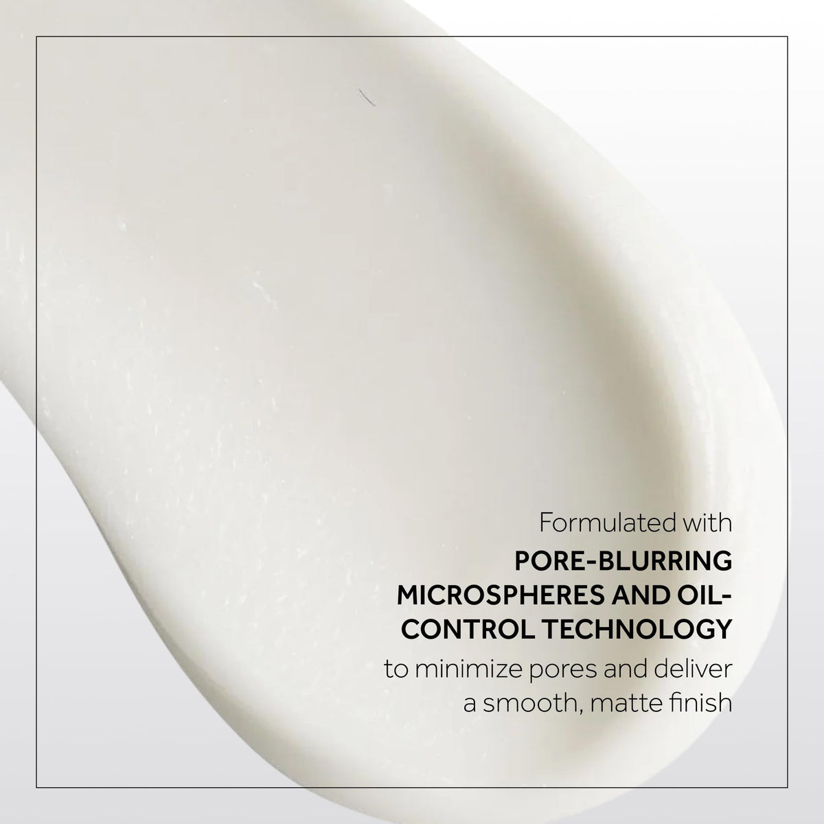 Primer blended on hand to display coverage and smoothing effect for immediate pore blurring