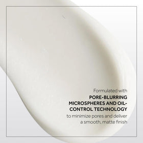 Primer blended on hand to display coverage and smoothing effect for immediate pore blurring