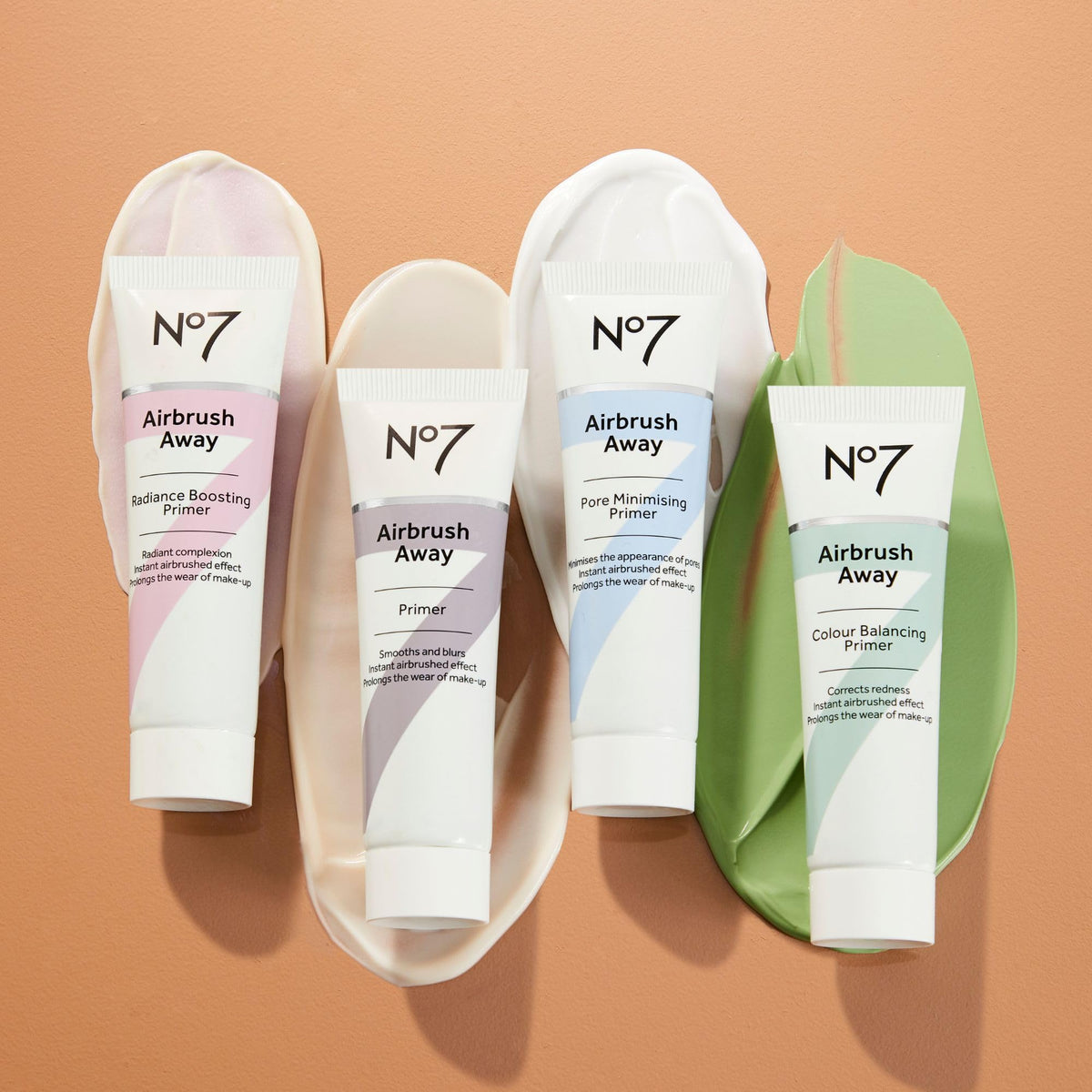 No7 primer applied under foundation illustrating improved makeup adhesion and longevity