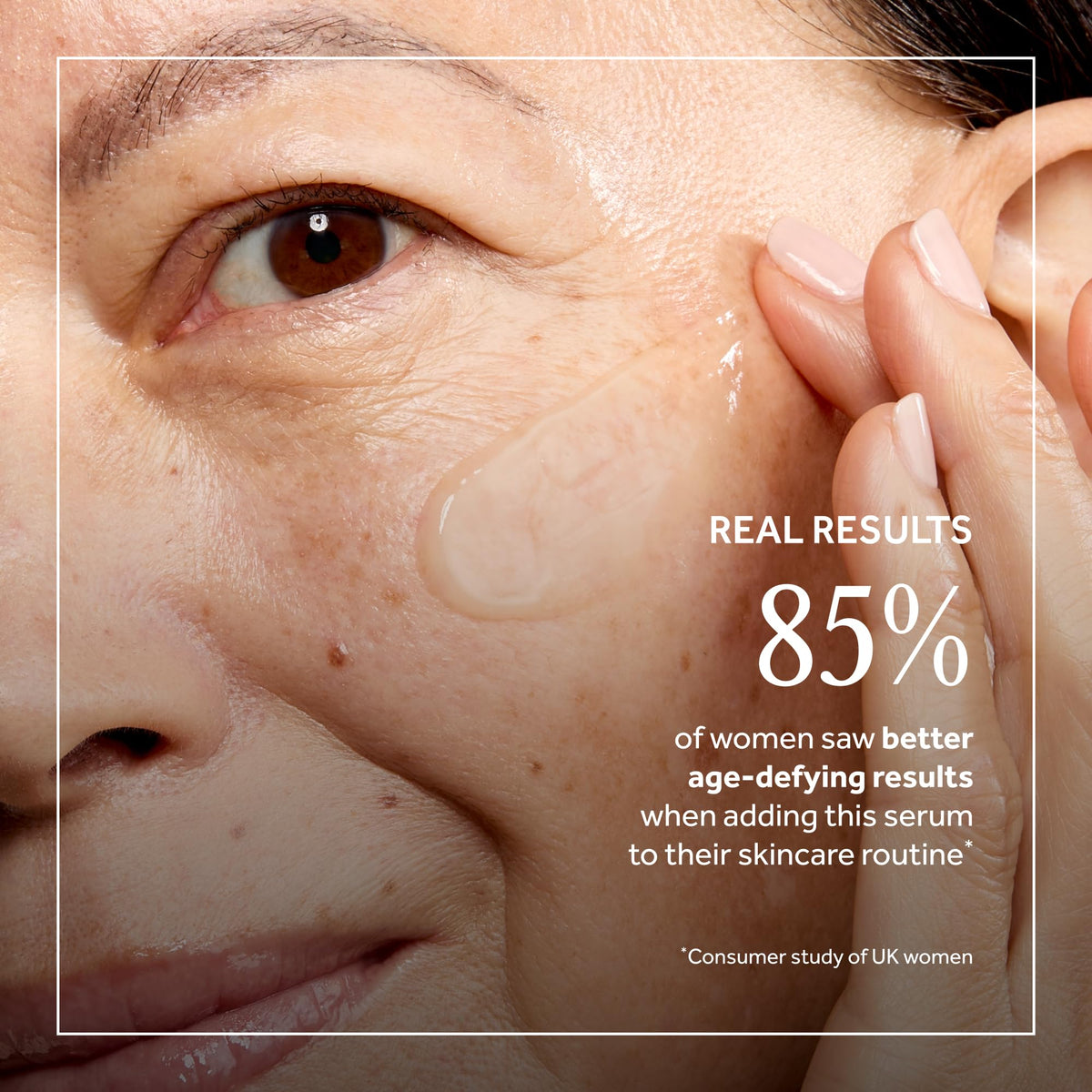 No7 being applied to face and neck demonstrating improved firmness