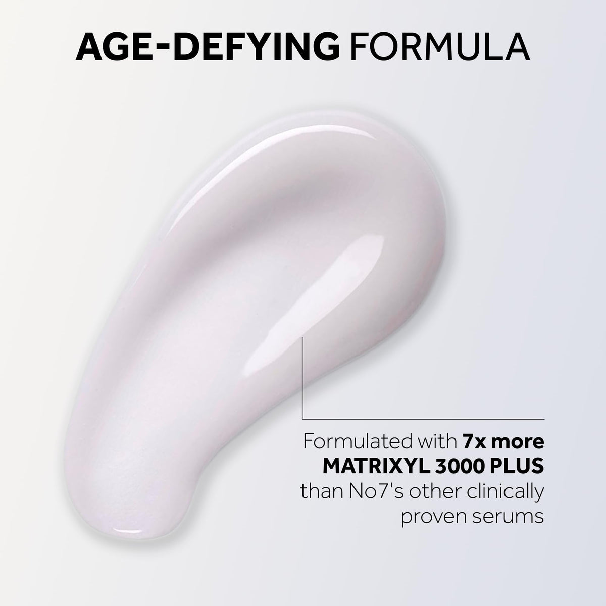 No7 serum applied on hand demonstrating texture and quick hydration