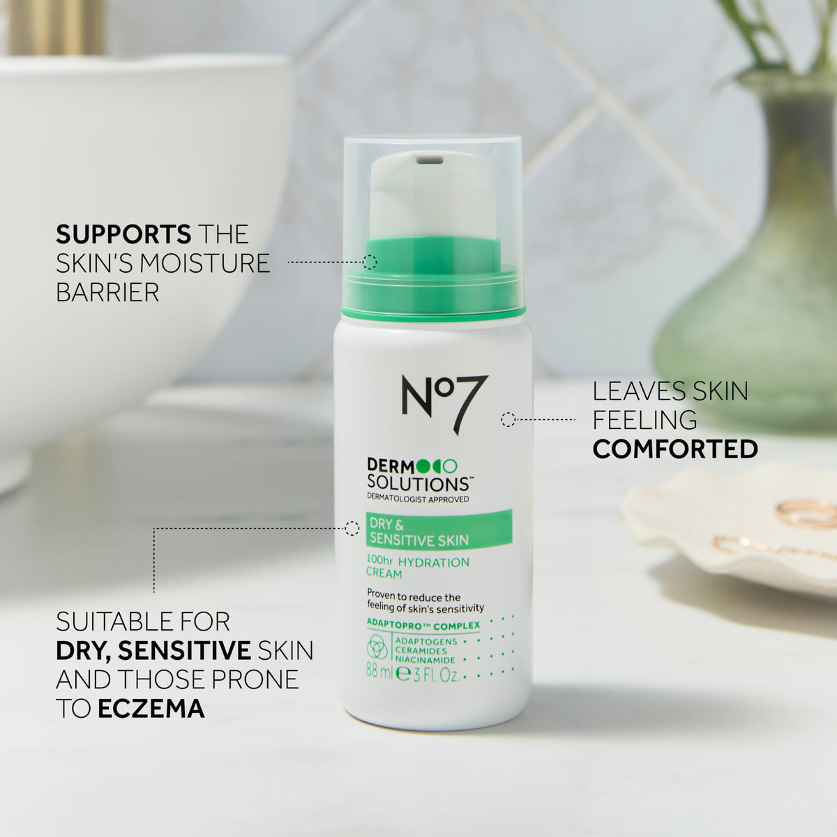 No7 application on hand showing spreadability and immediate-smoothing benefit