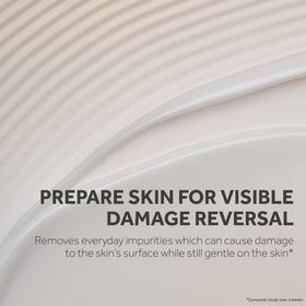Applying No7 cleanser on dry skin to dissolve makeup and prepare skin for treatments