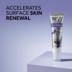 No7 bottle angle highlighting product label and clear ingredient messaging benefits trust