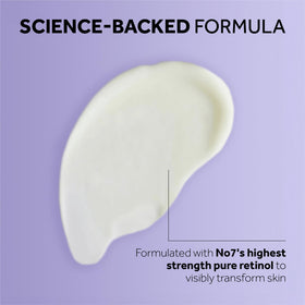 No7 bottle on vanity setting conveying premium nightly skincare routine