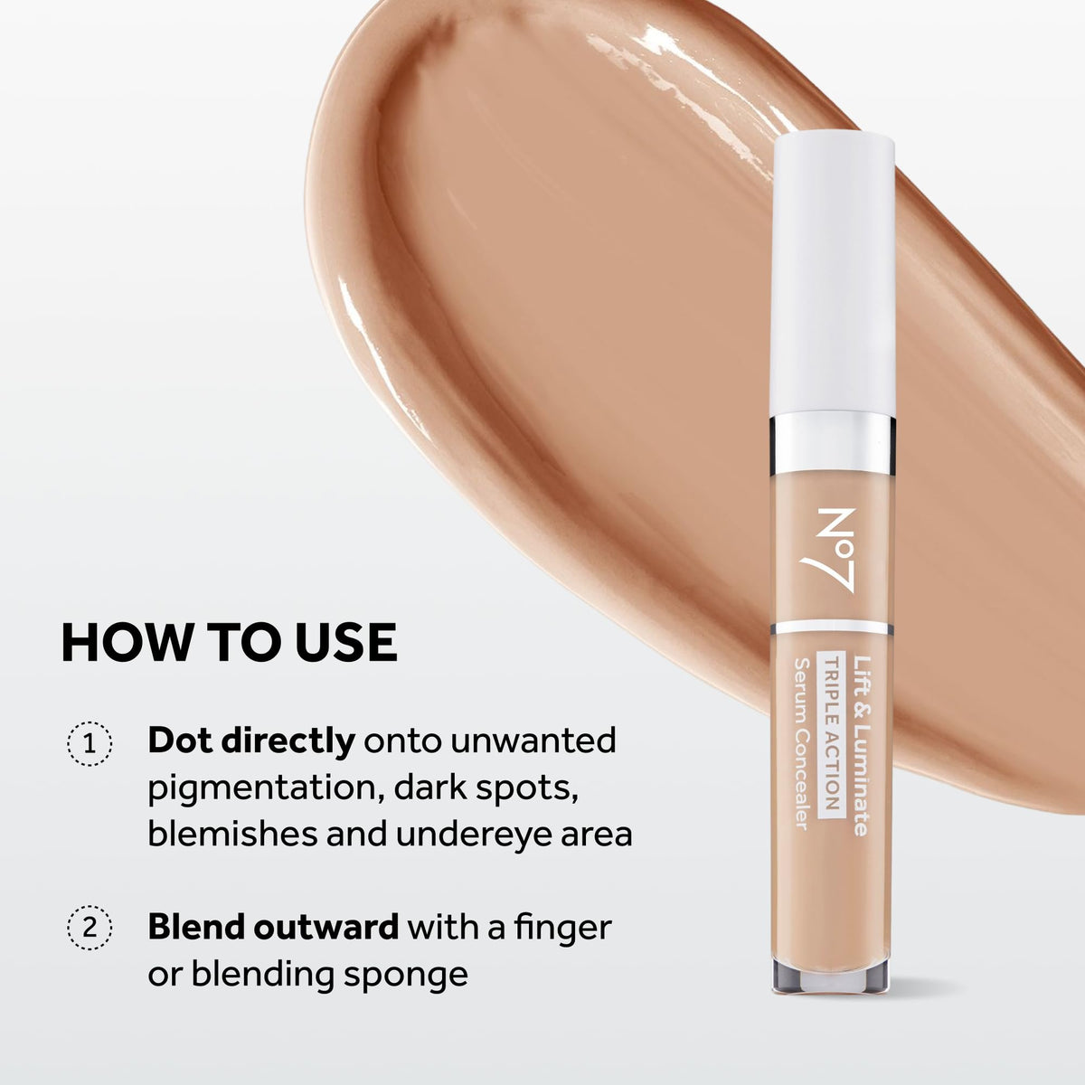 No7 covering a facial blemish showing targeted camouflage and natural-looking concealment