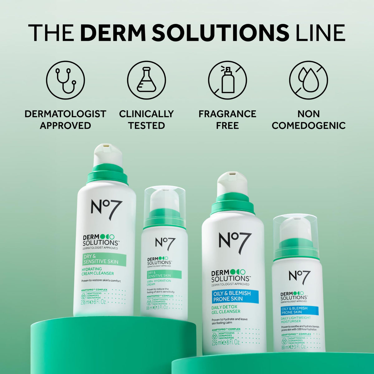 No7 before and after texture shot showing smoother skin