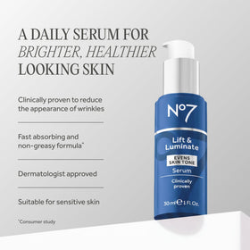 No7 dropper dispensing serum for precise dosing and easy application