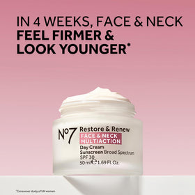 No7 dual-action serum dropper dispensing precise drops for face and neck treatment