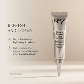 No7 applying serum around orbital bone, shows gentle targeted treatment benefit