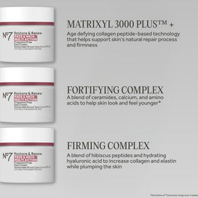 No7 applied to face and neck demonstrating firming and SPF protection
