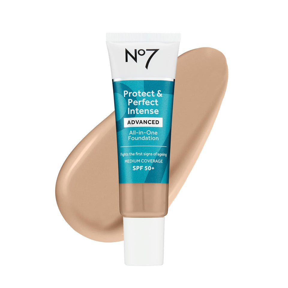 No7 foundation front bottle in Cool Ivory showing sleek packaging and SPF benefit