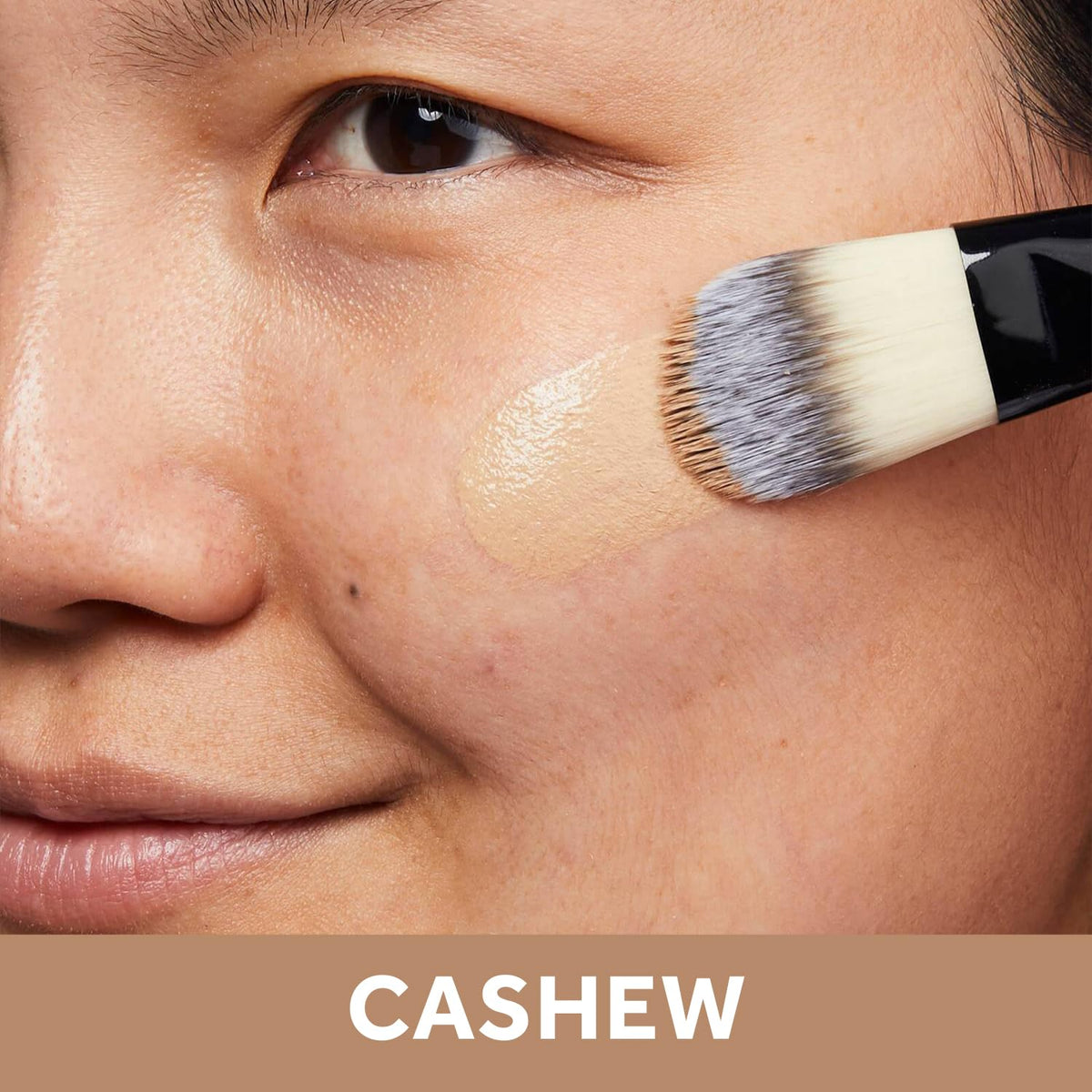No7 texture close-up of foundation serum, shows dewy consistency and blendability