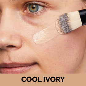 No7 foundation texture swirl close-up illustrating lightweight, hydrating finish