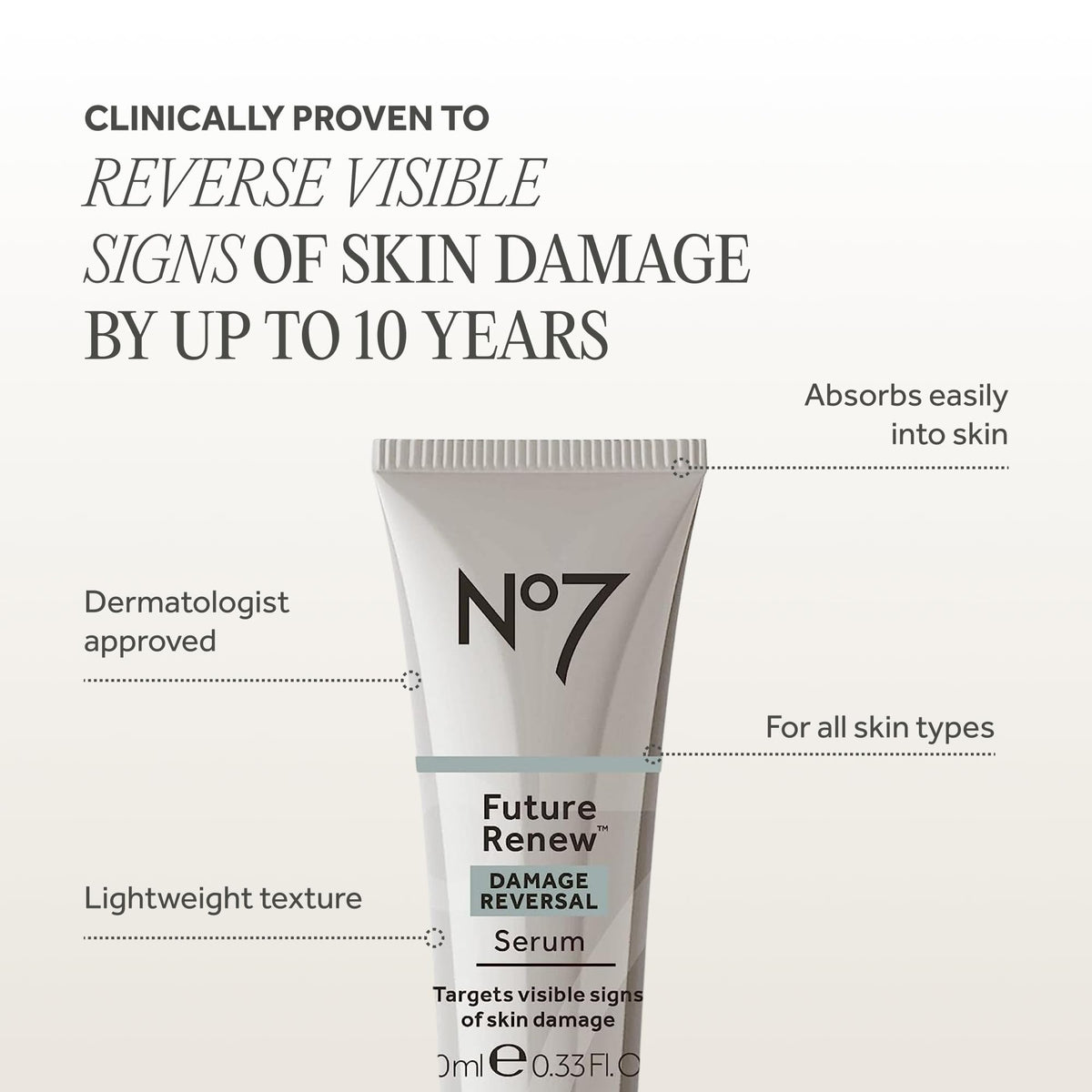No7 before and after skin comparison showing improved tone and smoother texture