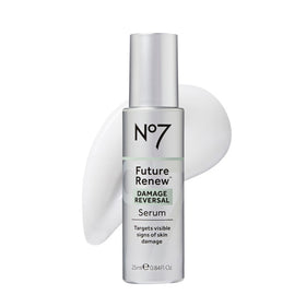 No7 front bottle shot showing sleek packaging and visible product benefit