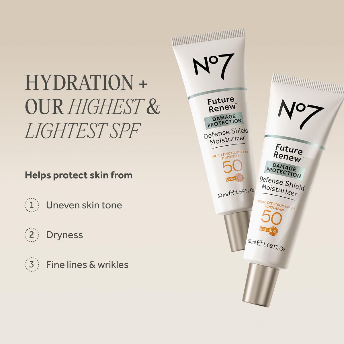 No7 pump dispensing product for easy, measured application and hygiene