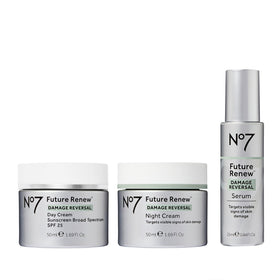 No7 set front packaging showing three-piece kit for easy routine benefit