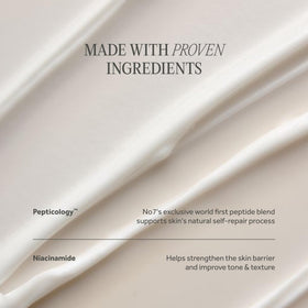 Retail packaging of No7 Future Renew displayed on shelf conveying trusted brand reliability