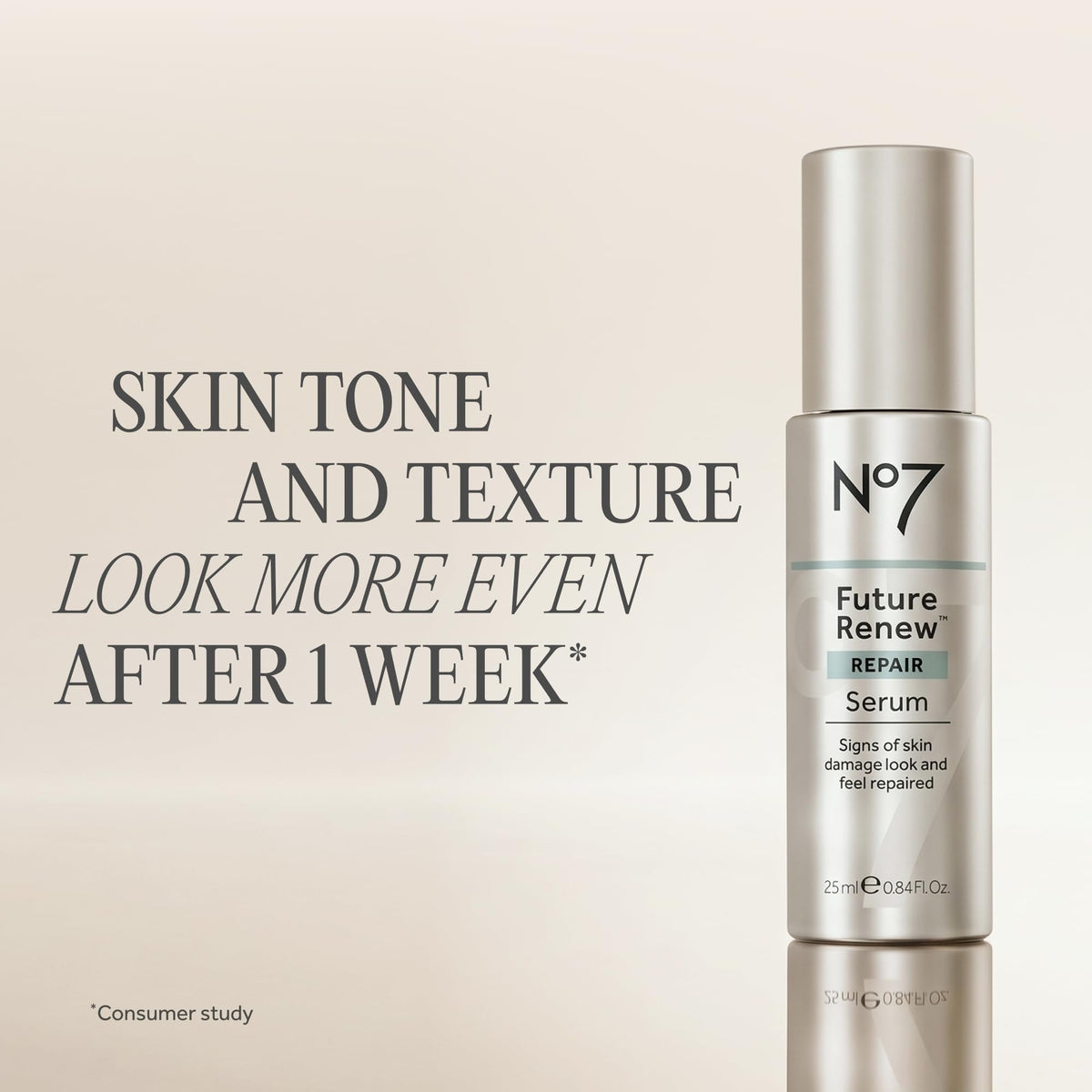 No7 close-up of serum texture highlighting lightweight absorption benefit